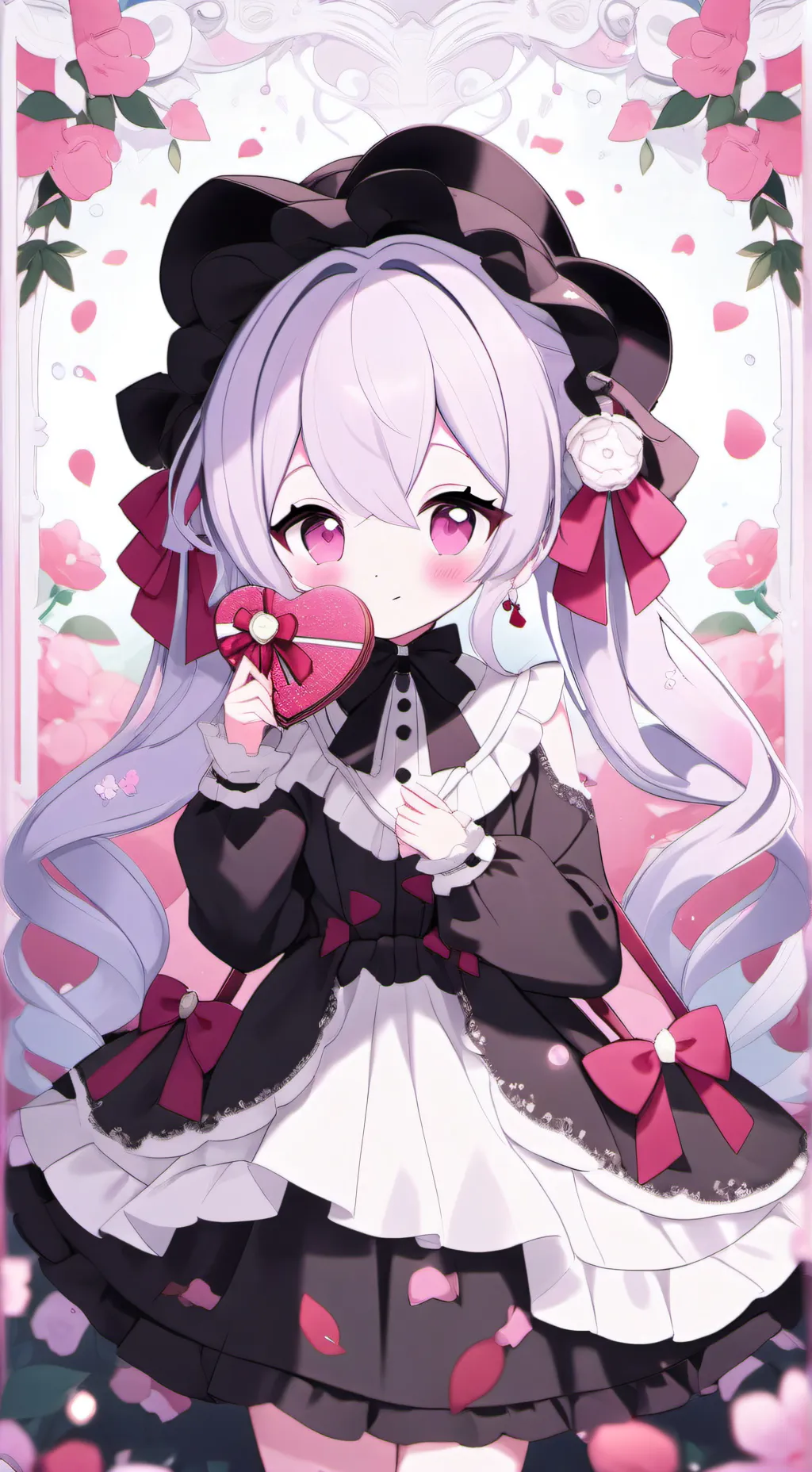 ai character: moonlight background