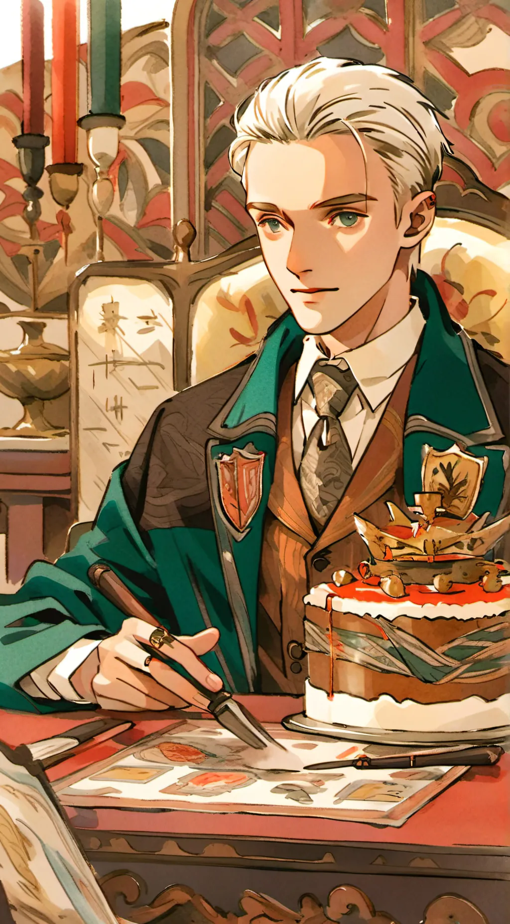 ai character: Draco's Red Era background