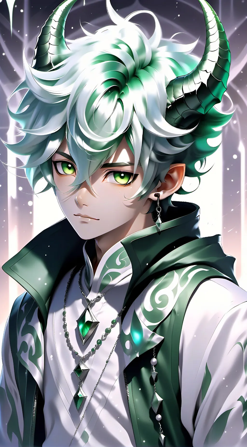 ai character: Leaf background
