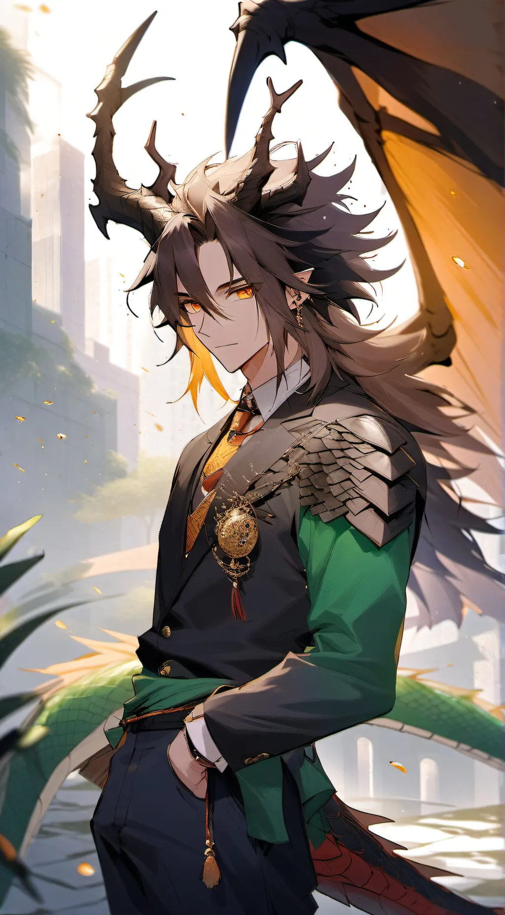 ai character: Oliver Greayheart background