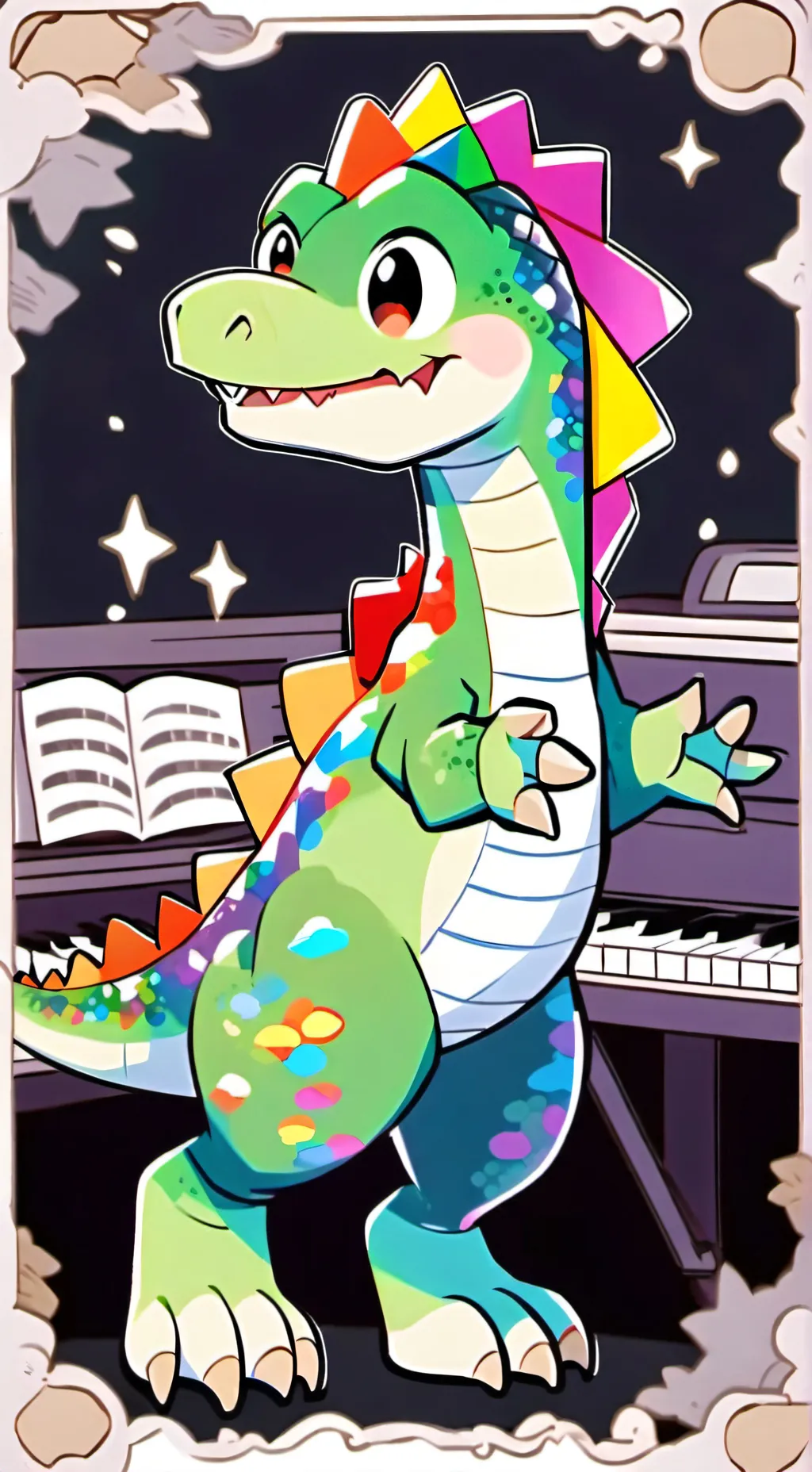 ai character: Pianosarus background