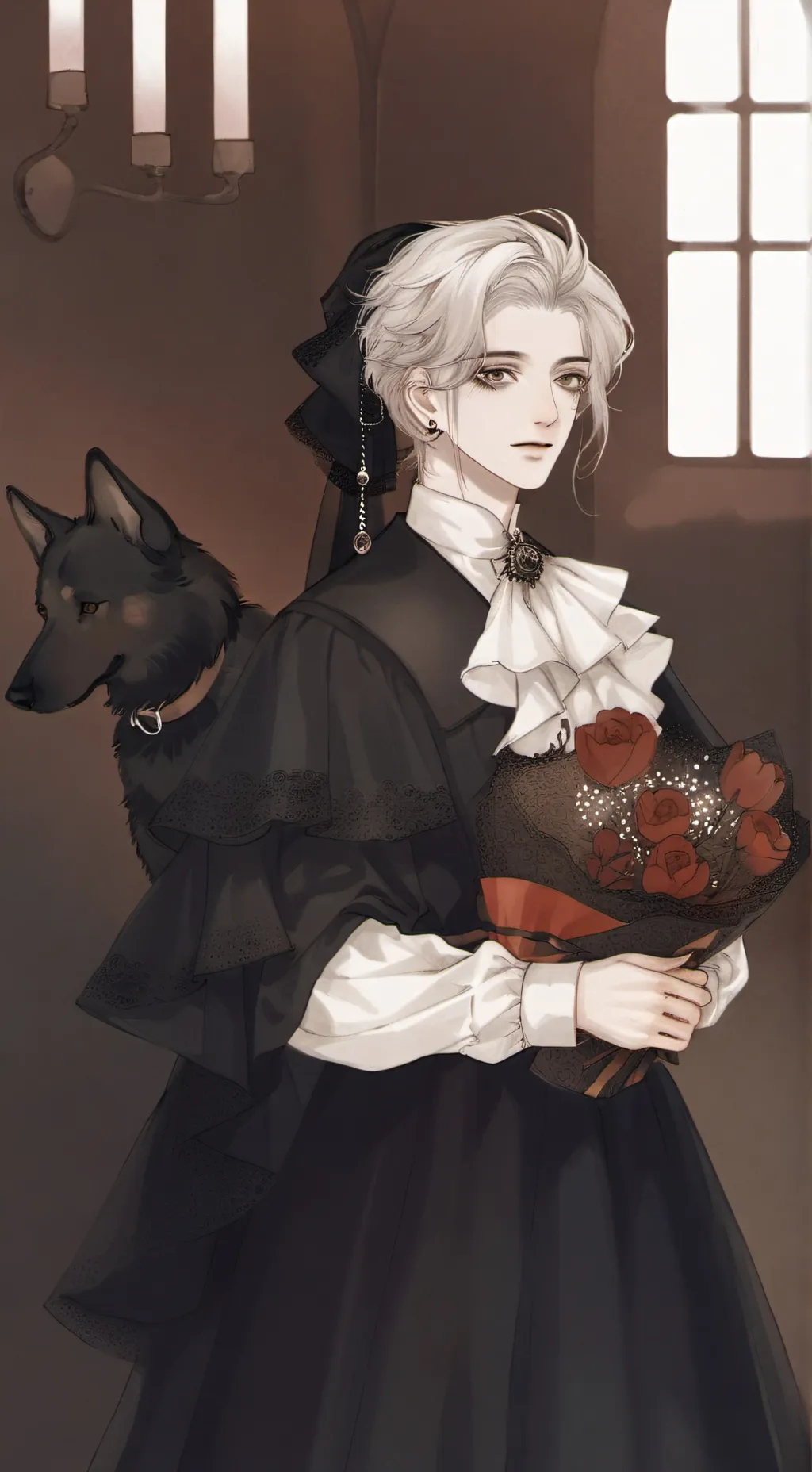 ai character: Wernerxfrost𖤐 background