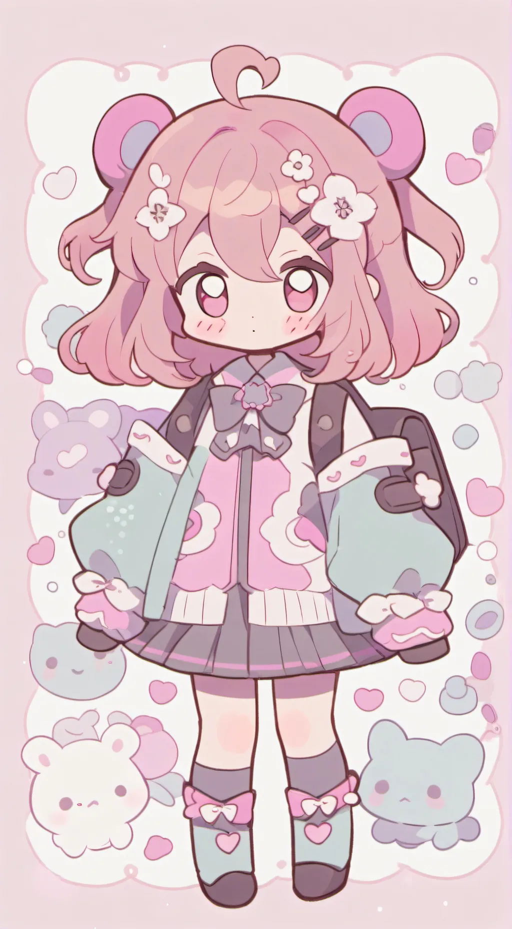 ai character: ❤❣ background