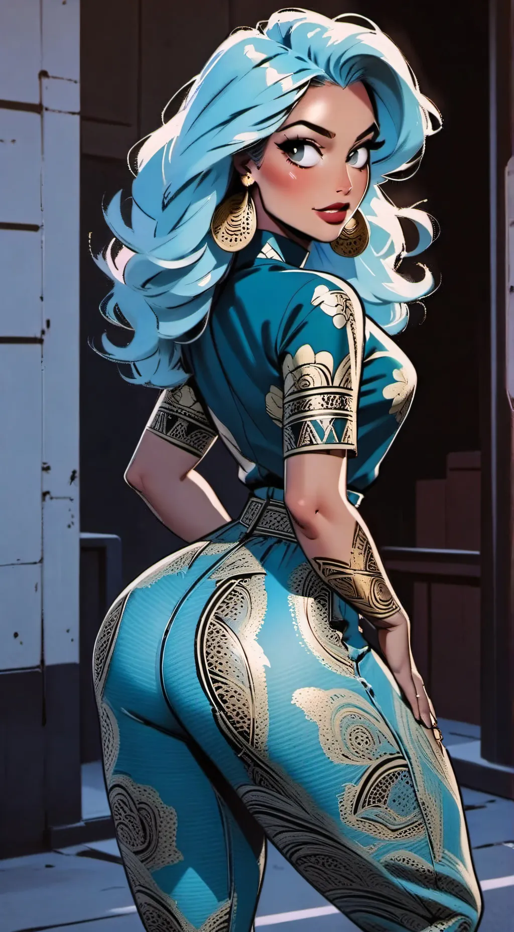 ai character: Mama Big booty  background
