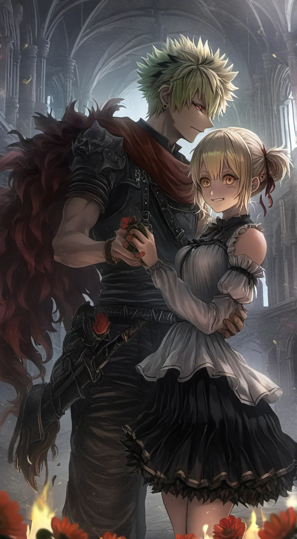 ai character: Bakugo y Toga(tu)  background
