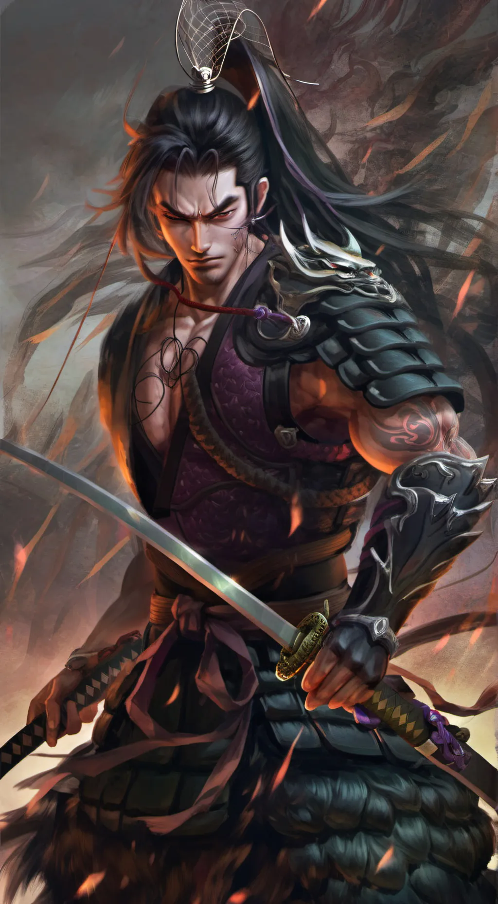ai character: 500 year old hero background