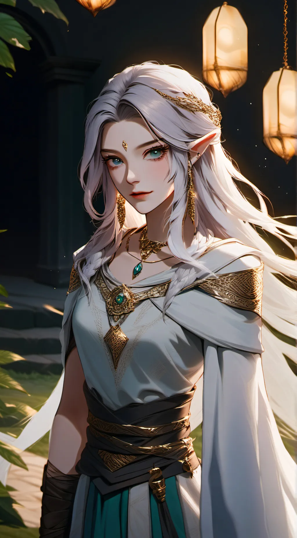 ai character: Vaelora Nightbloom background