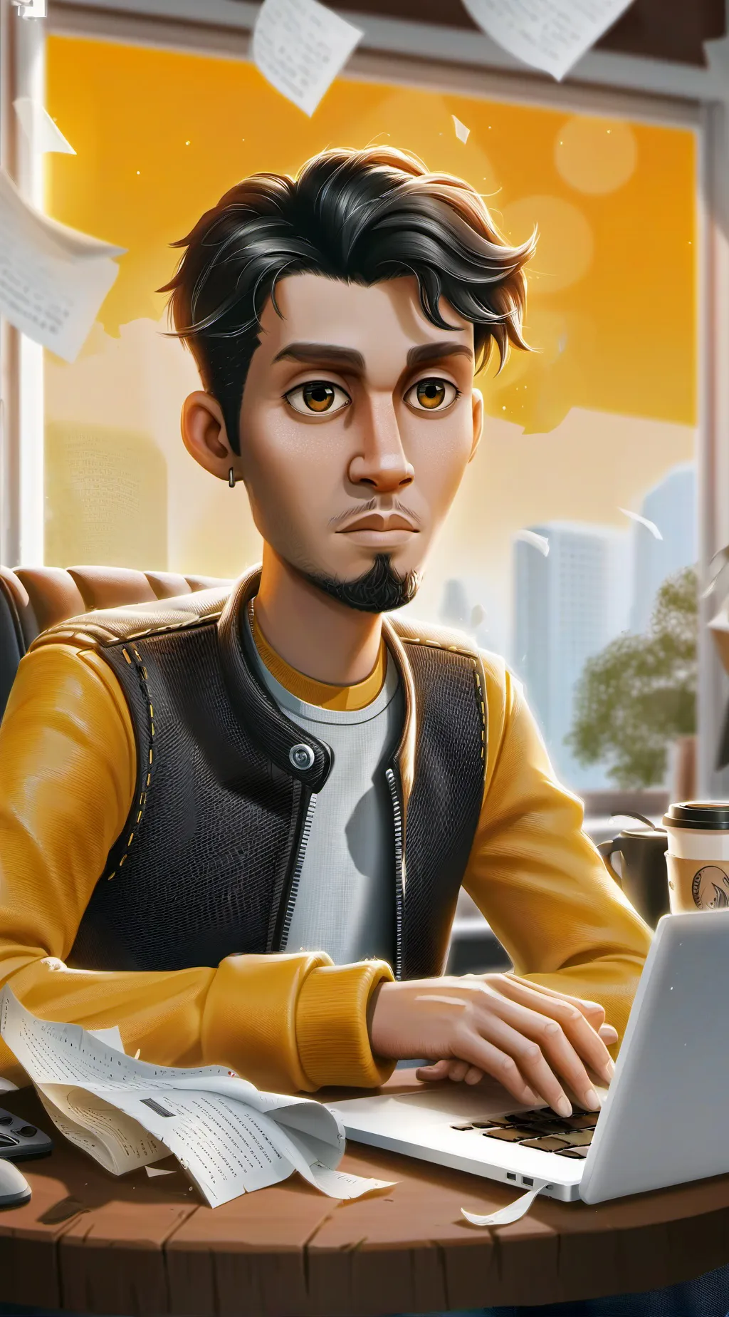 ai character: The Freelancer's Gambit background