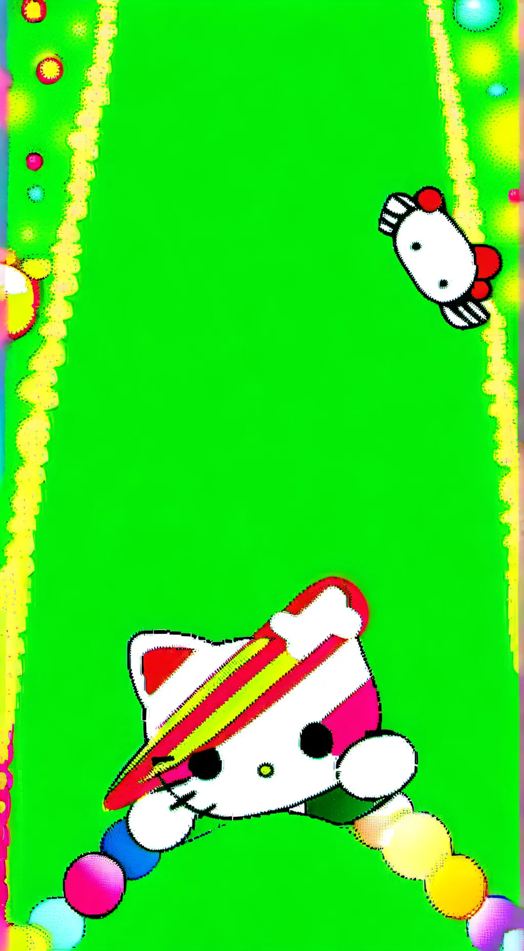 ai character: hello Kitty  background