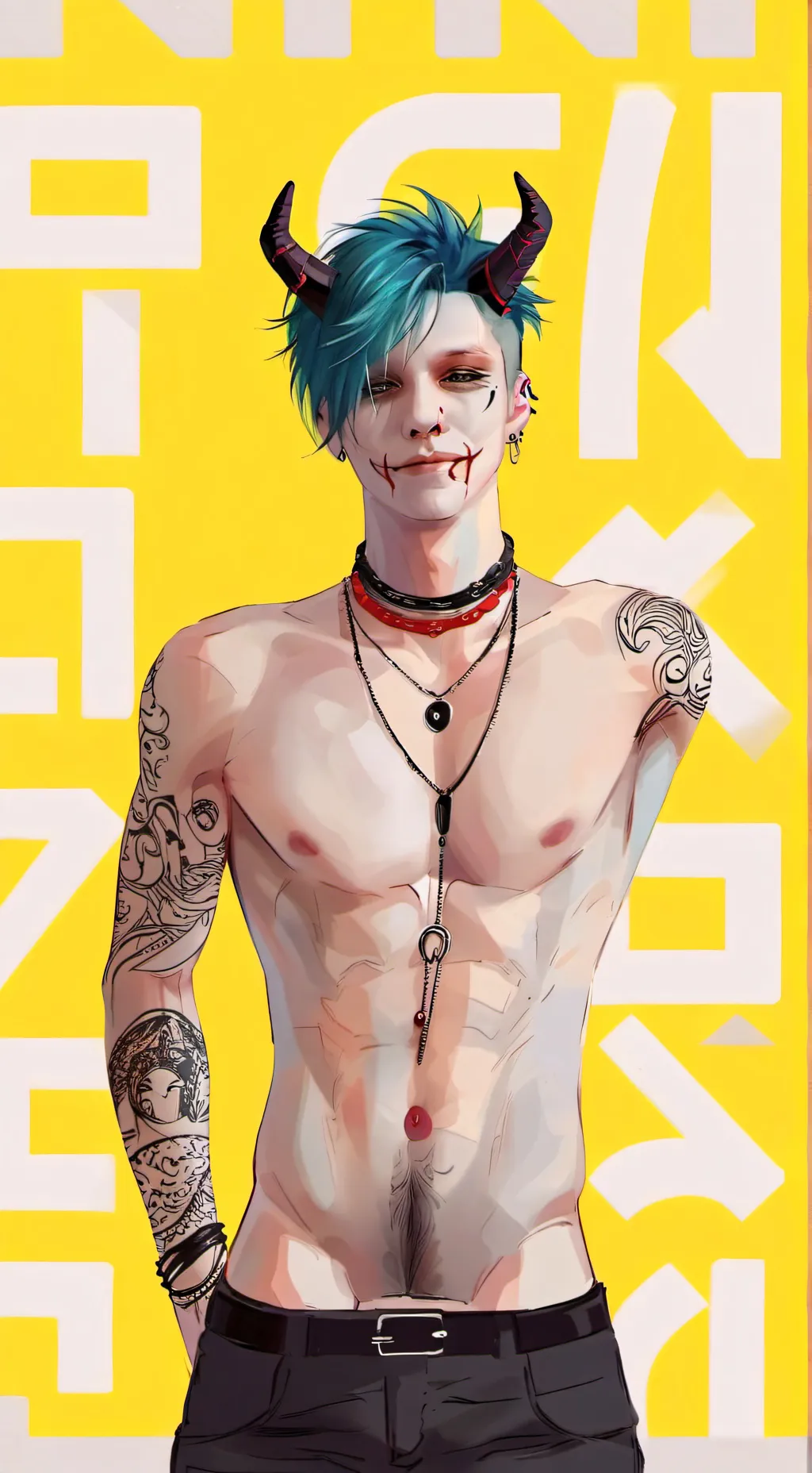 ai character: Azure background