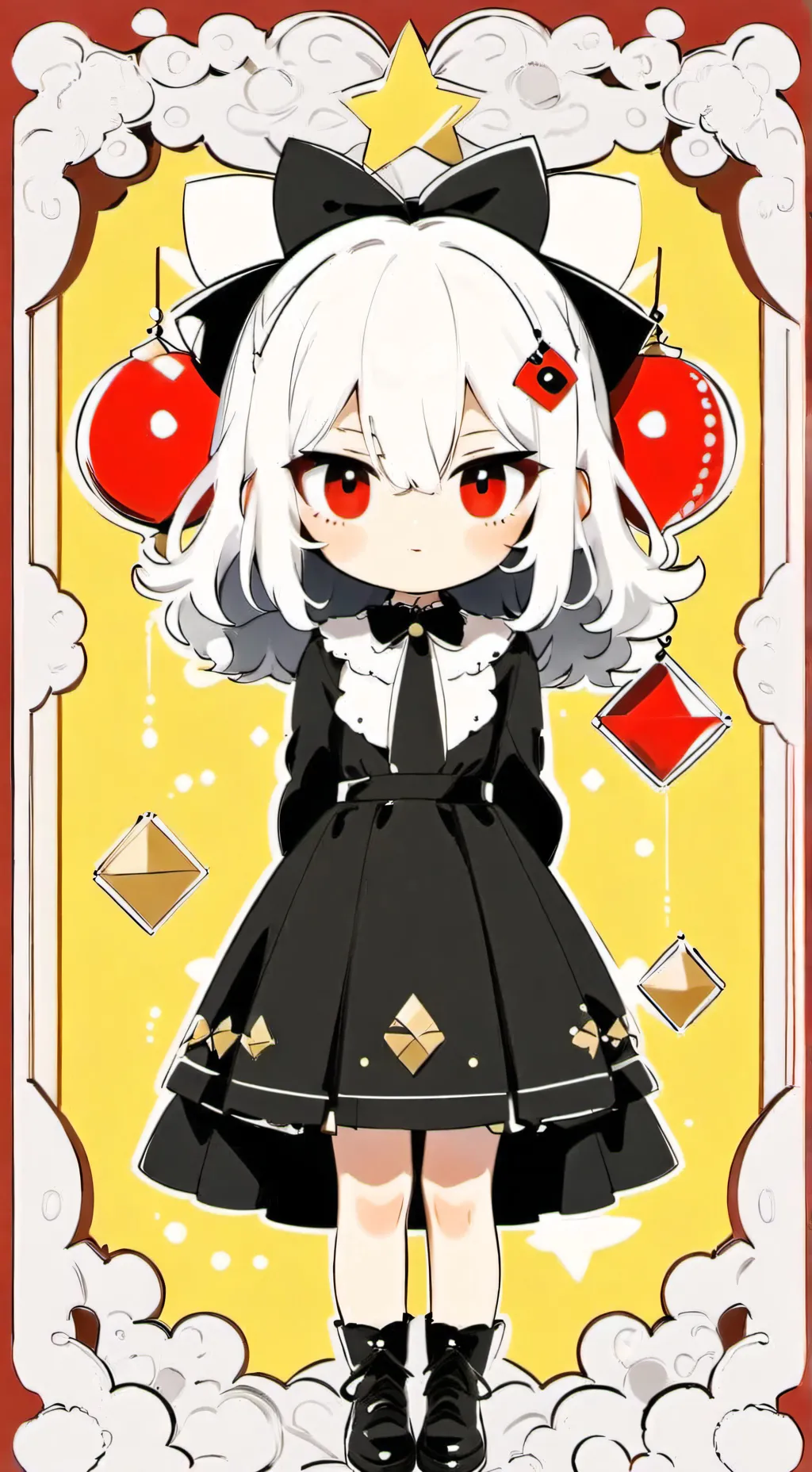 ai character: candy apple cookie background
