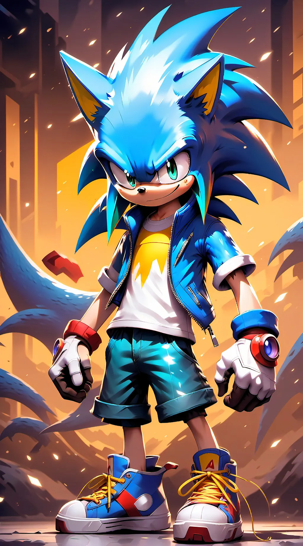 ai character: Sonic x shadow  background