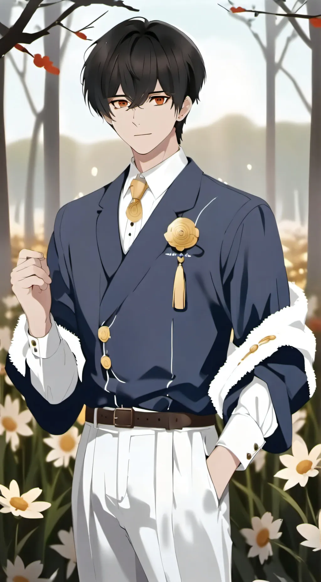 ai character: Nicolas bear  background