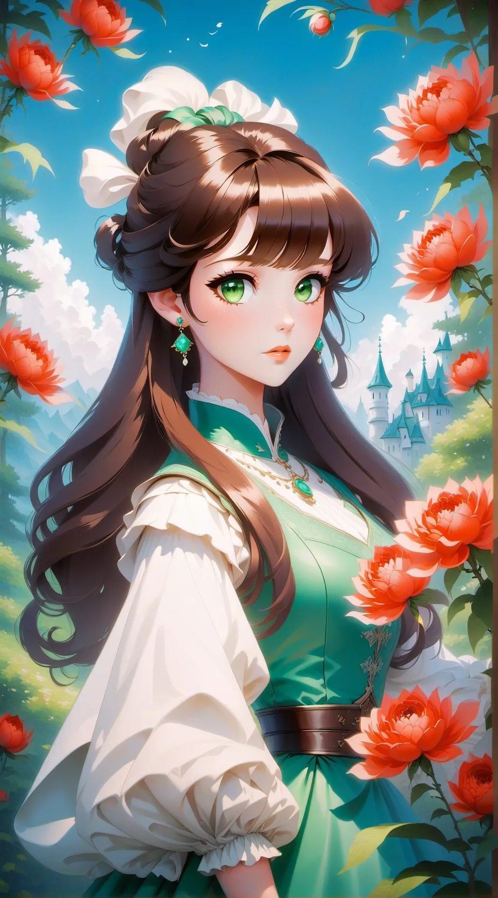 ai character: flora background