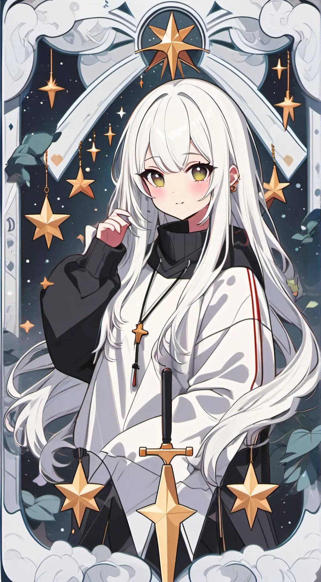 ai character: Snowflake background