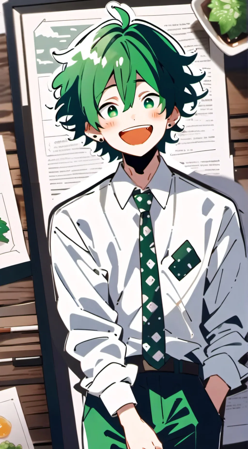 ai character: Izuku Midoriya  background