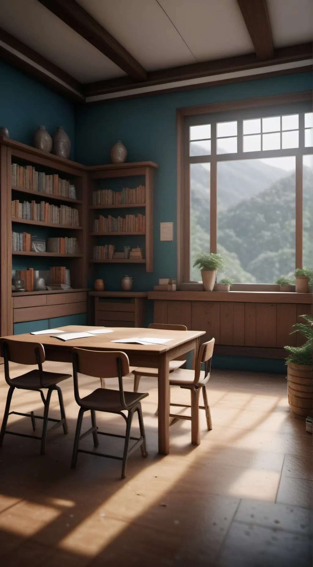 ai character: Classroom background