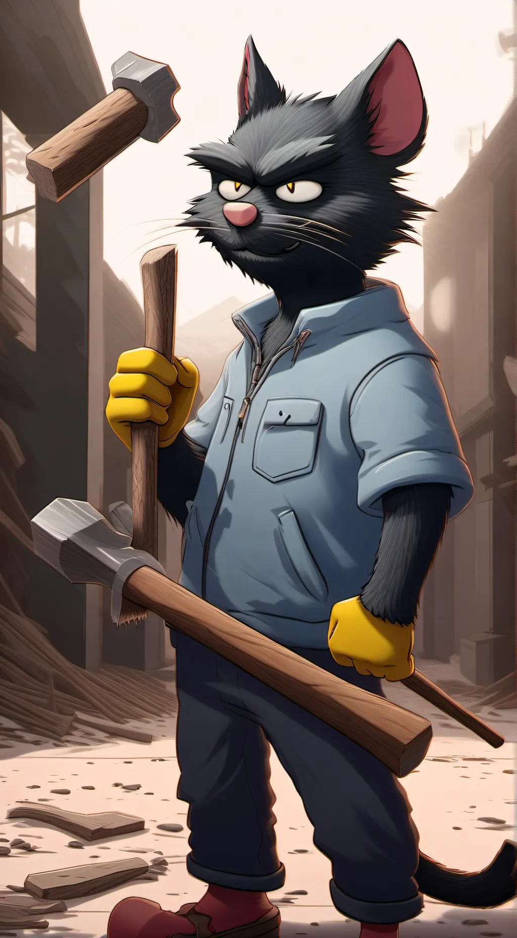 ai character: Itchy and Scratchy background