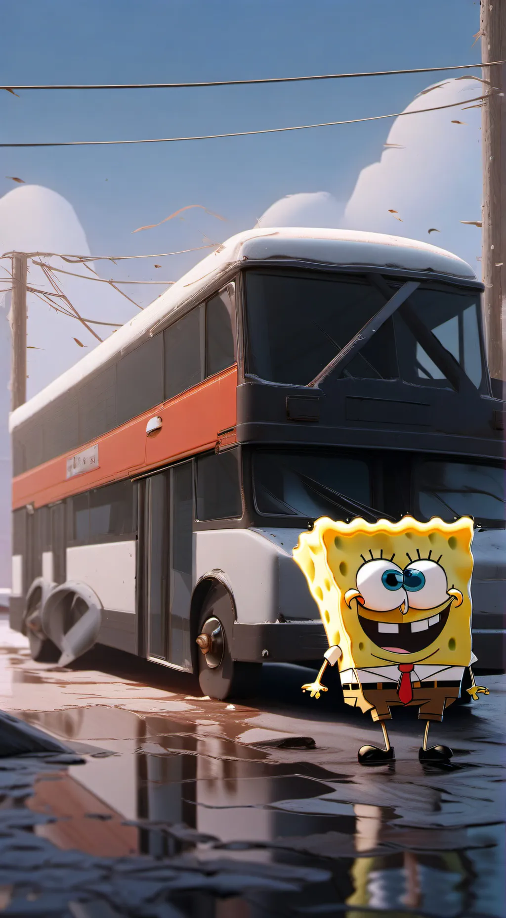 ai character: spong bob background