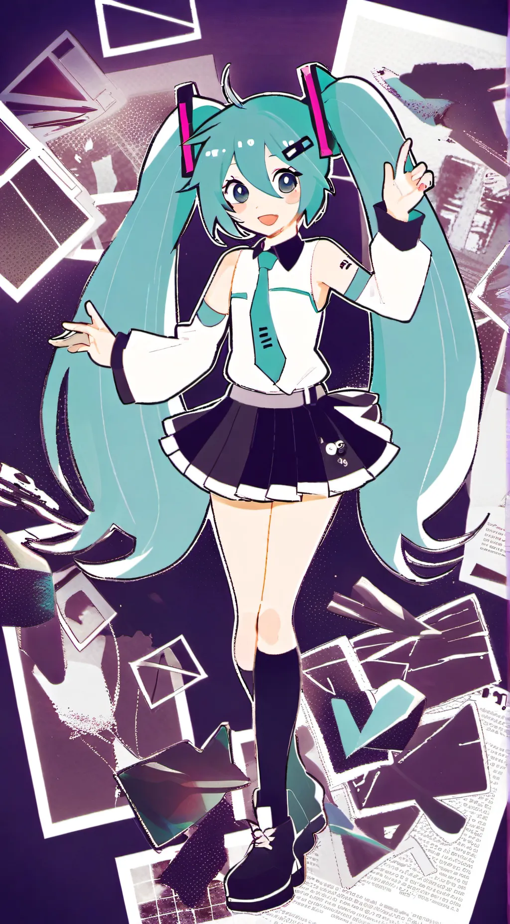 ai character: Hatsune miku background