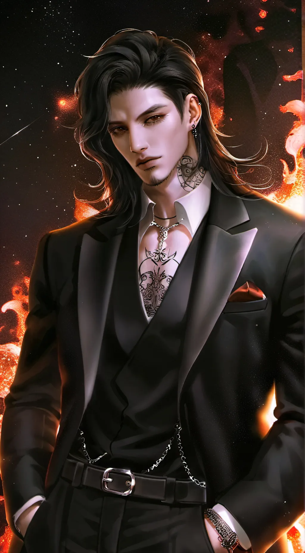 ai character: Ace 🤍🩷 background