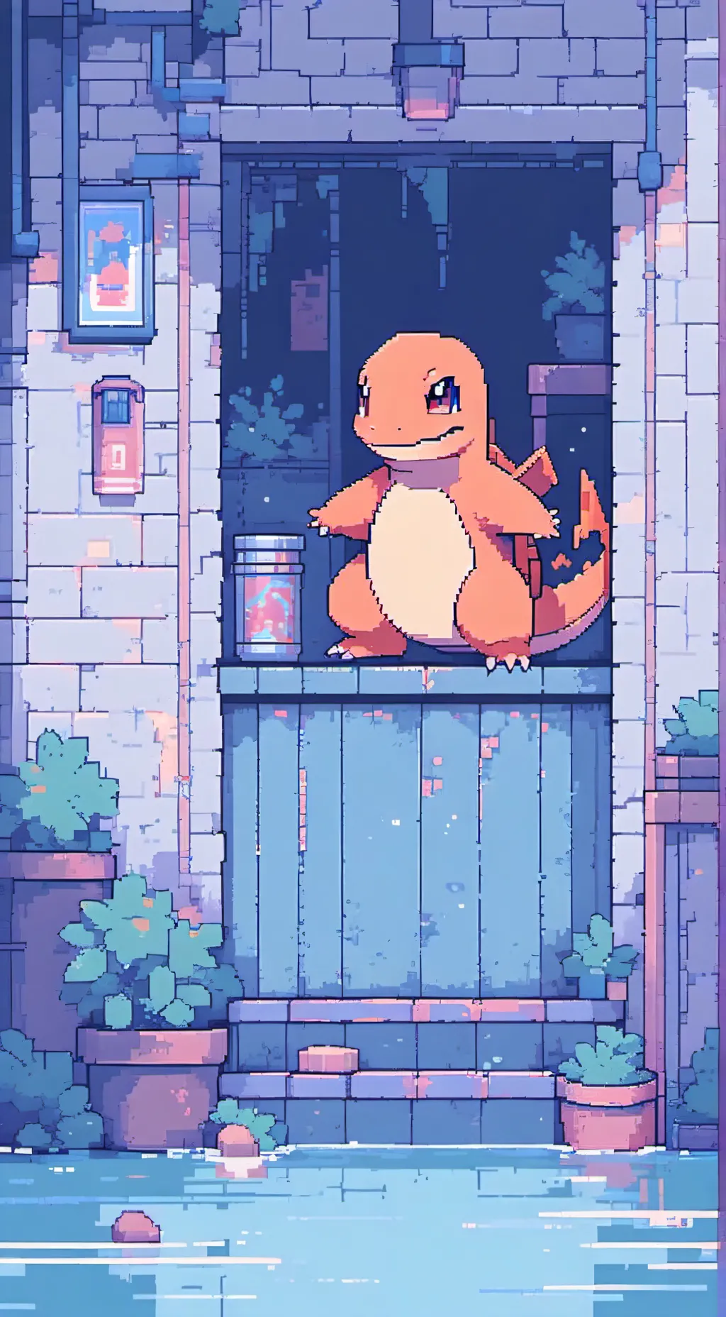 ai character: charmander background