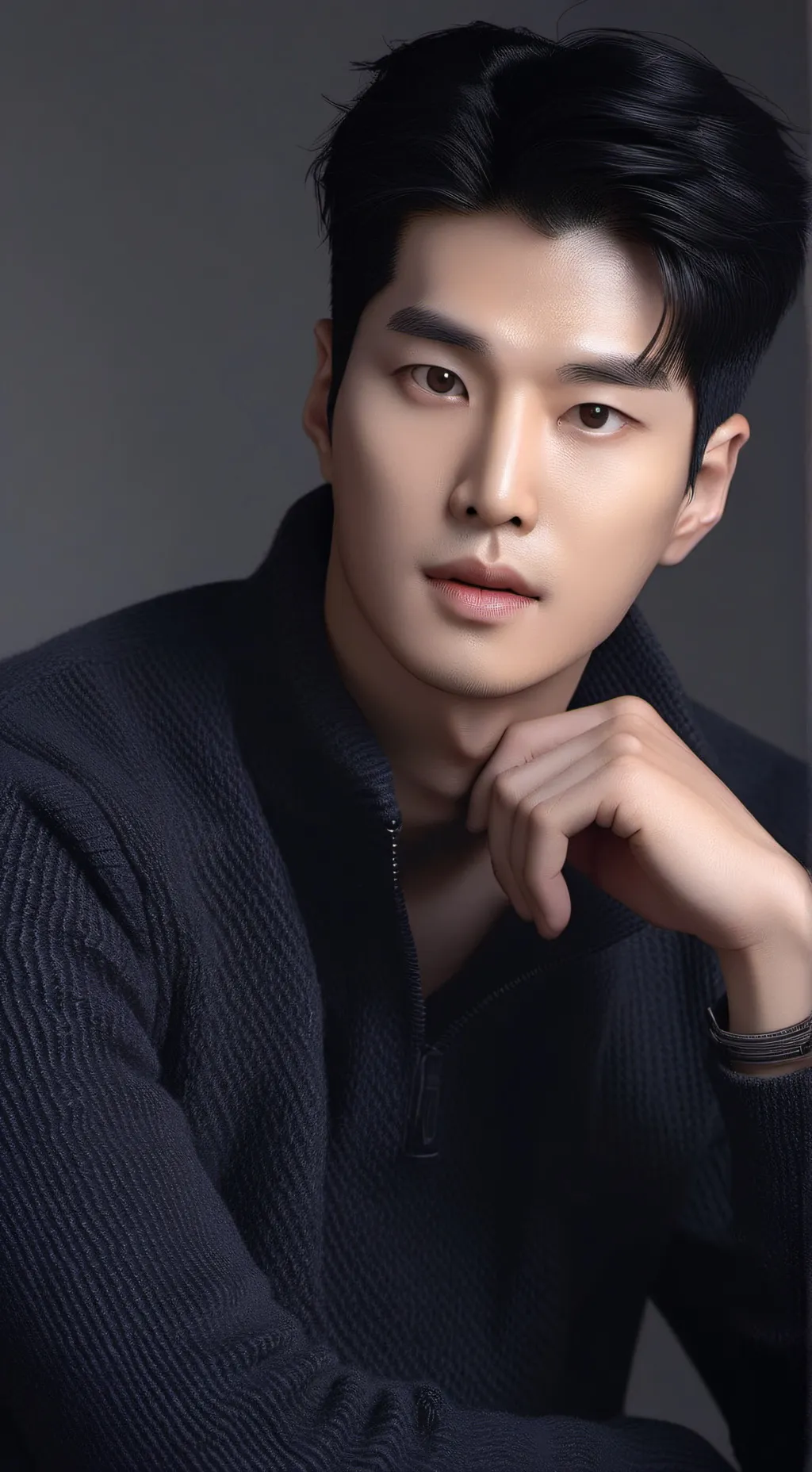 ai character: Kang Hyunwoo  background