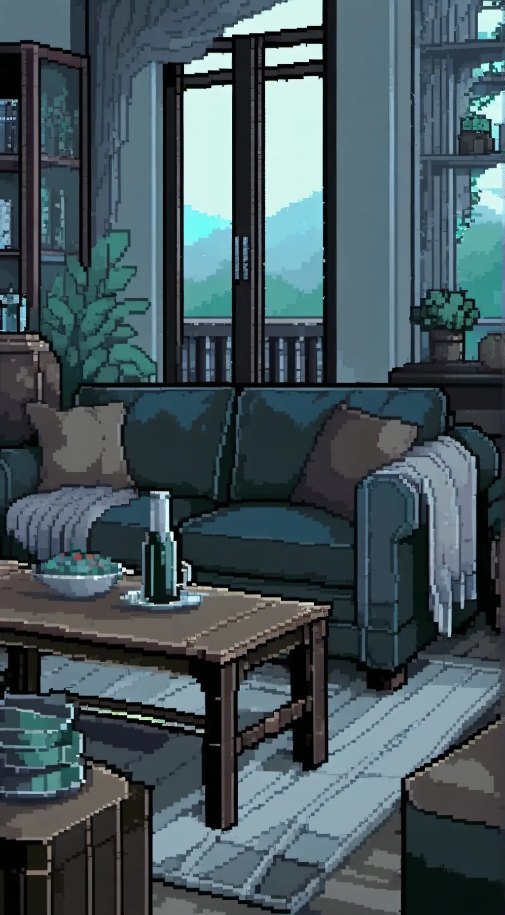 ai character: V. Therapy clinic background
