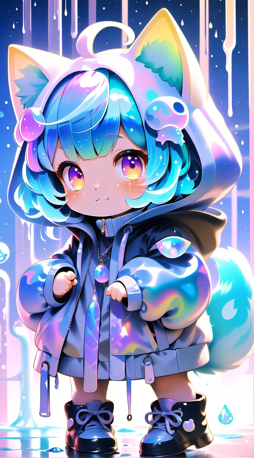 ai character: Chubby Neko background