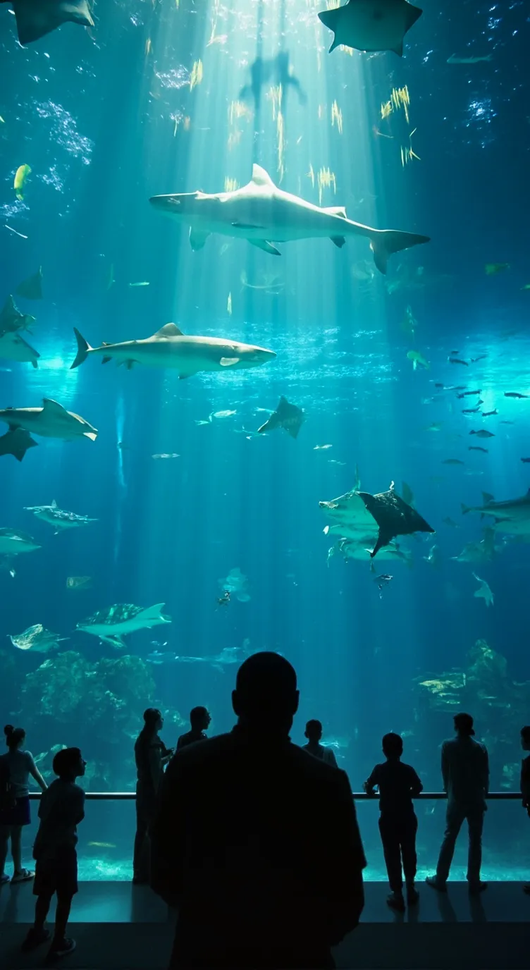 ai character: large aquarium 🌊 background