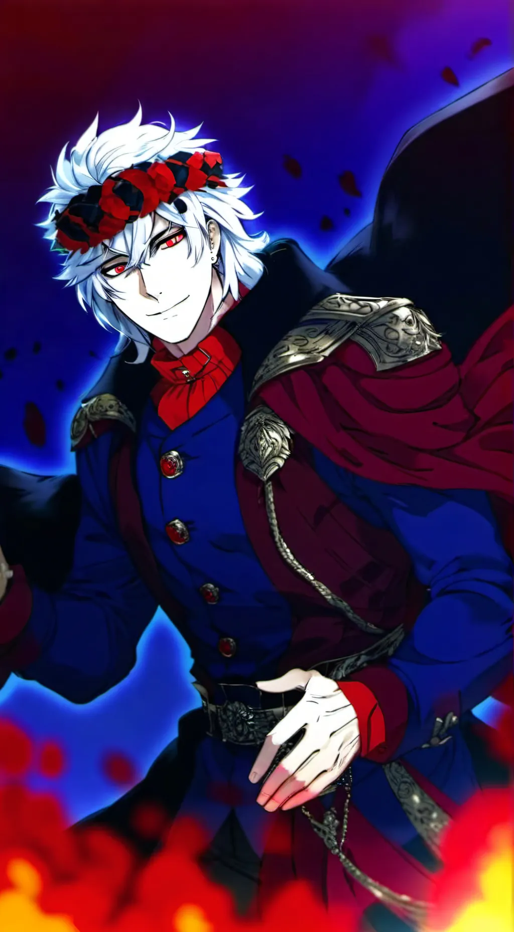 ai character: king Damian  background