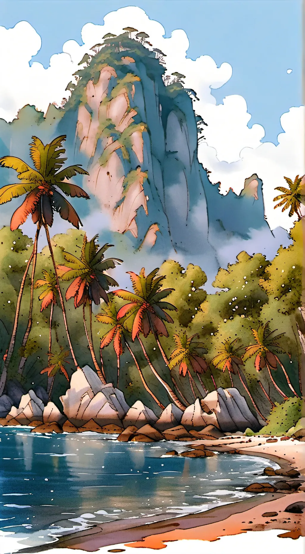 ai character: Isla nublar background