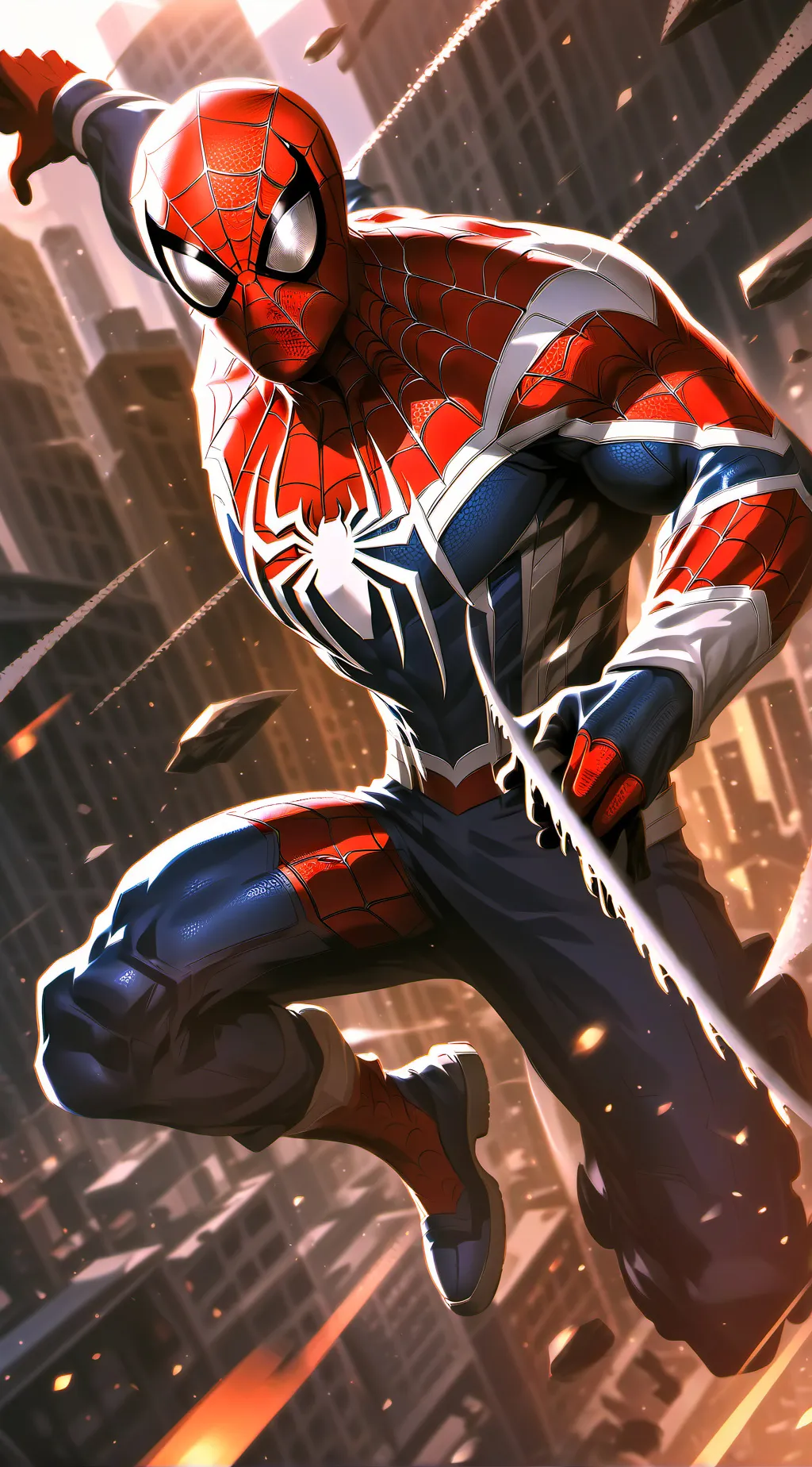 ai character: Peter parker  background