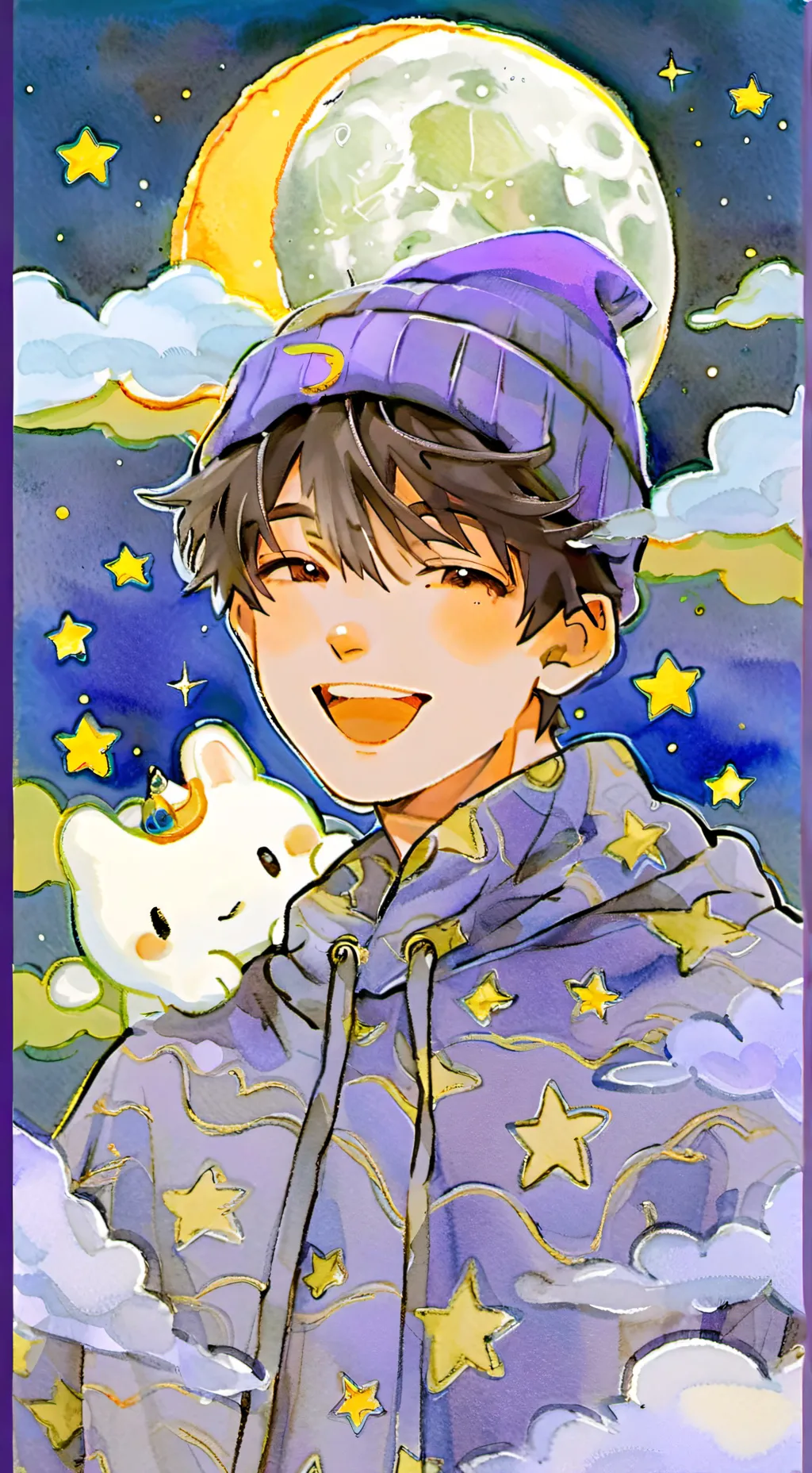 ai character: Astro novilate background