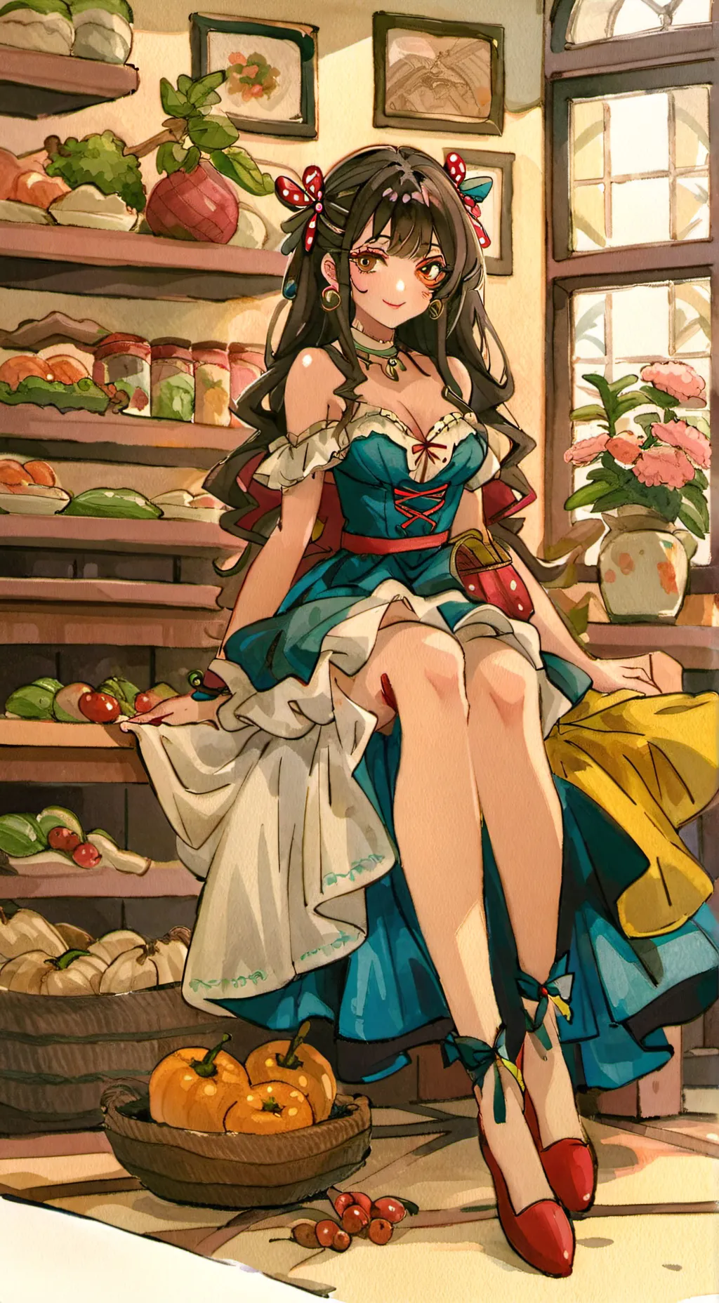 ai character: spider girl background
