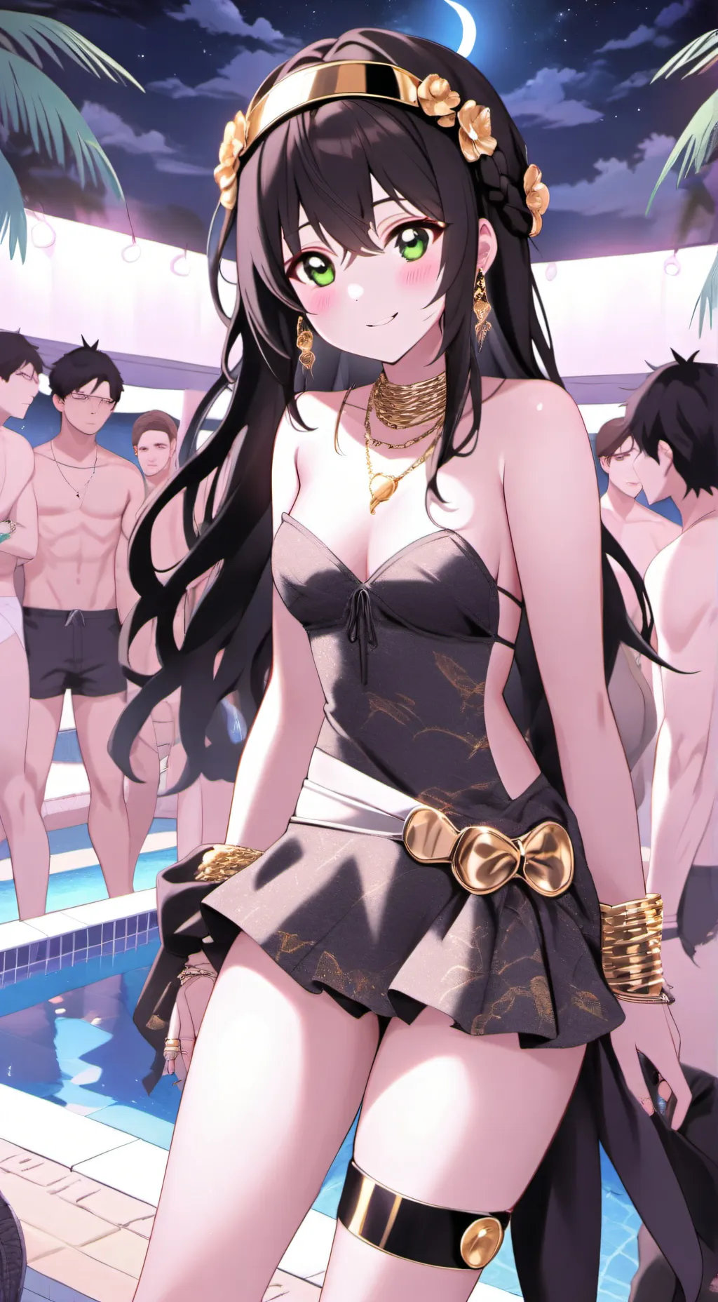 ai character: Alya Hepburn 🖤💛🖤 background
