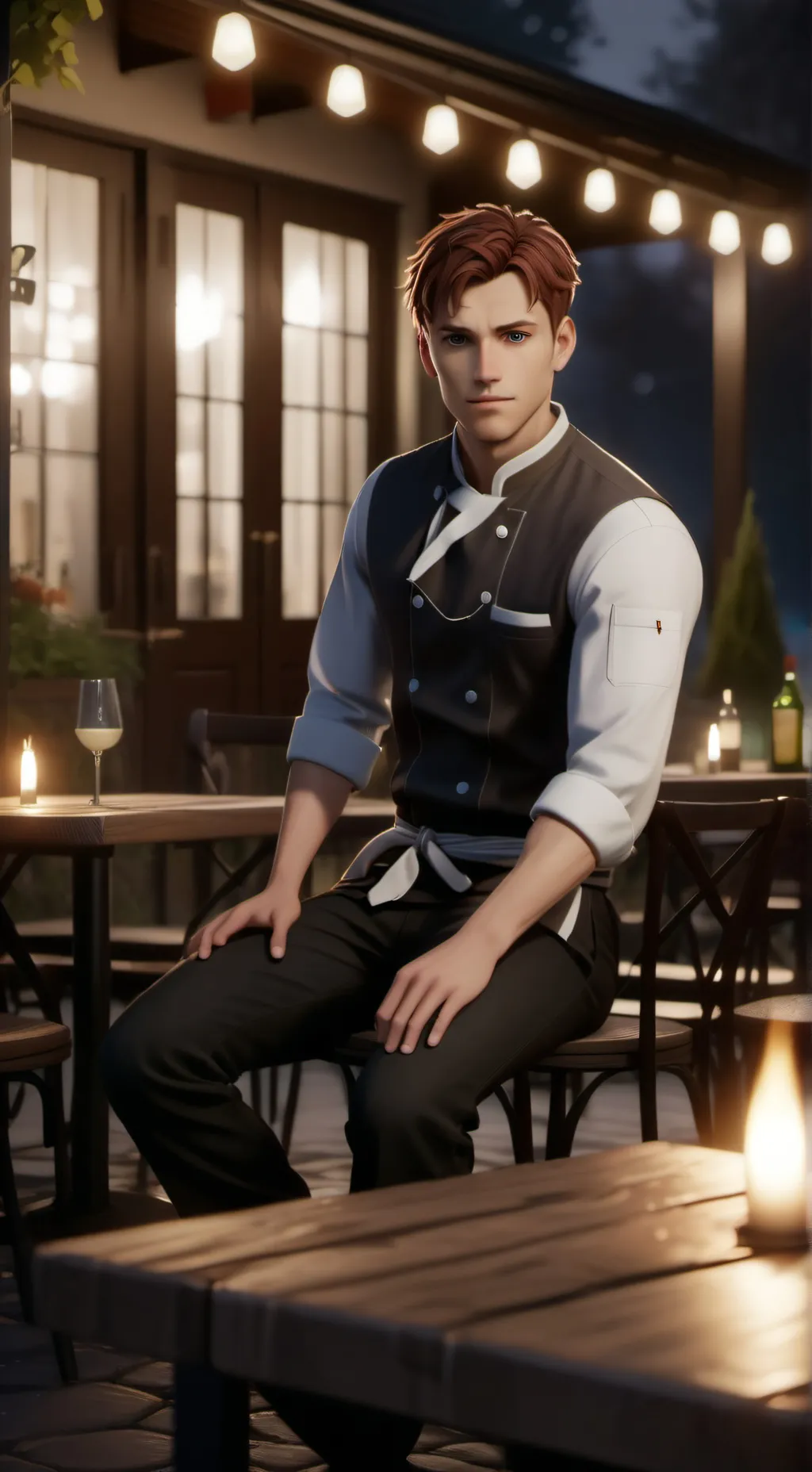 ai character: Stefano Milano  background