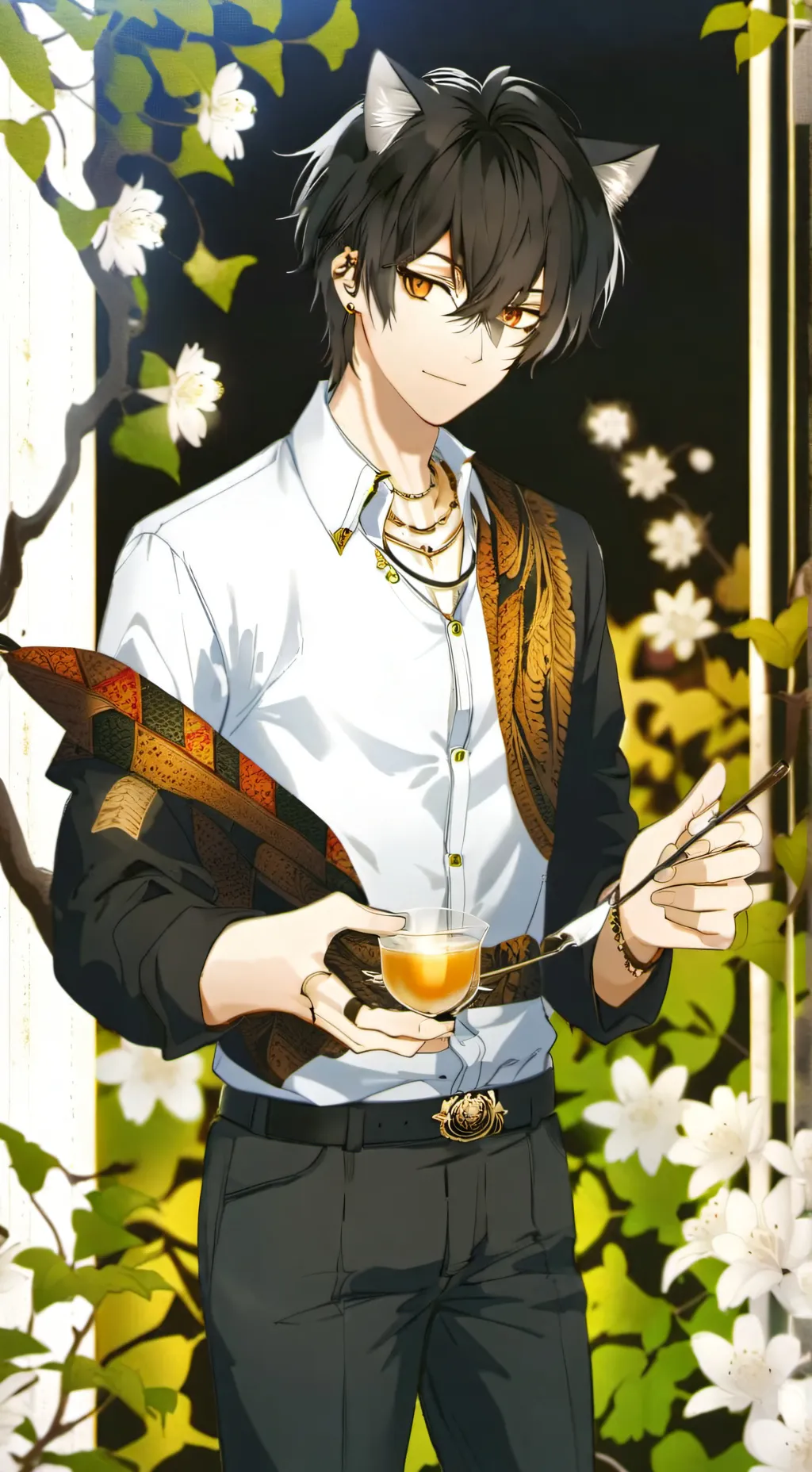 ai character: my catboy friend background