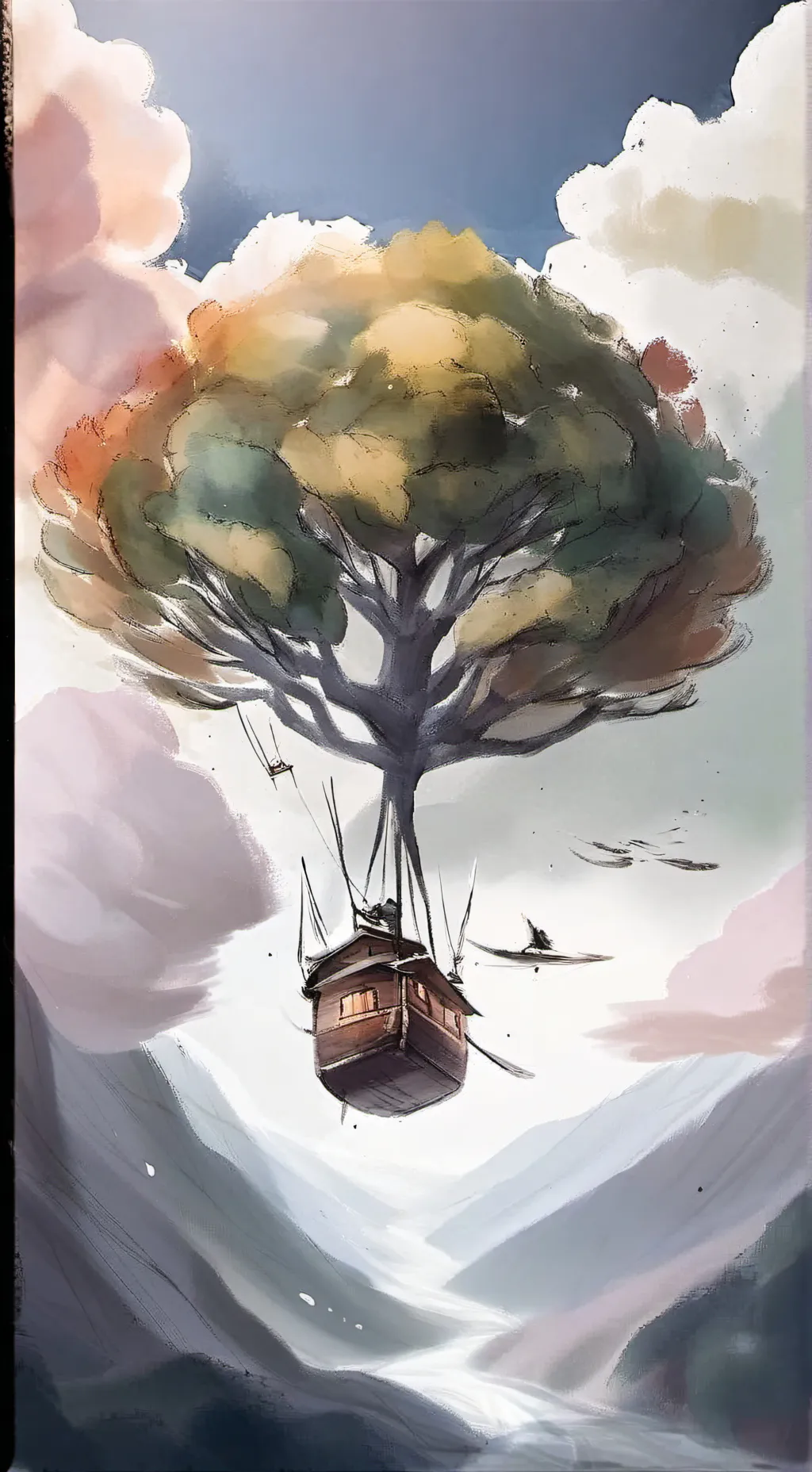 ai character: Rainy Day background