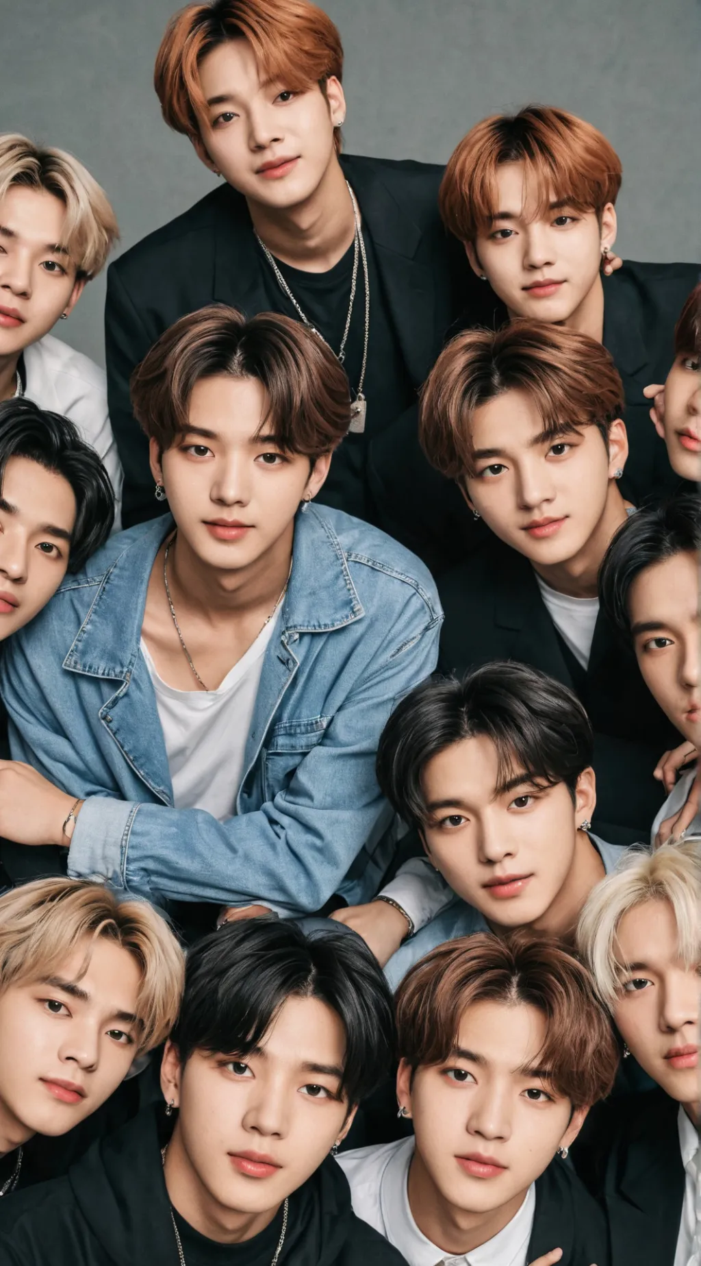 ai character: Stray-kids und BTS background