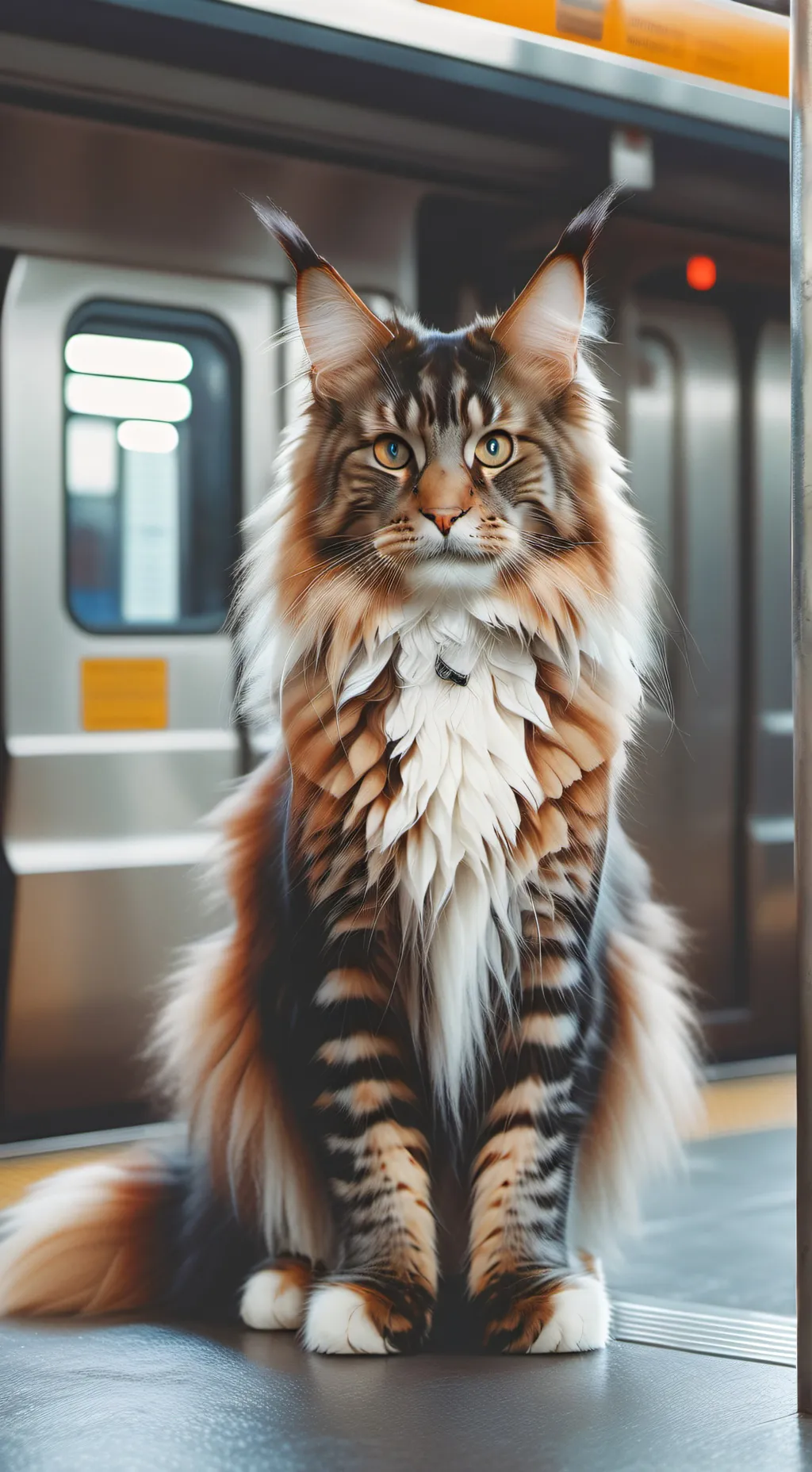 ai character: Maine Coon Cat background