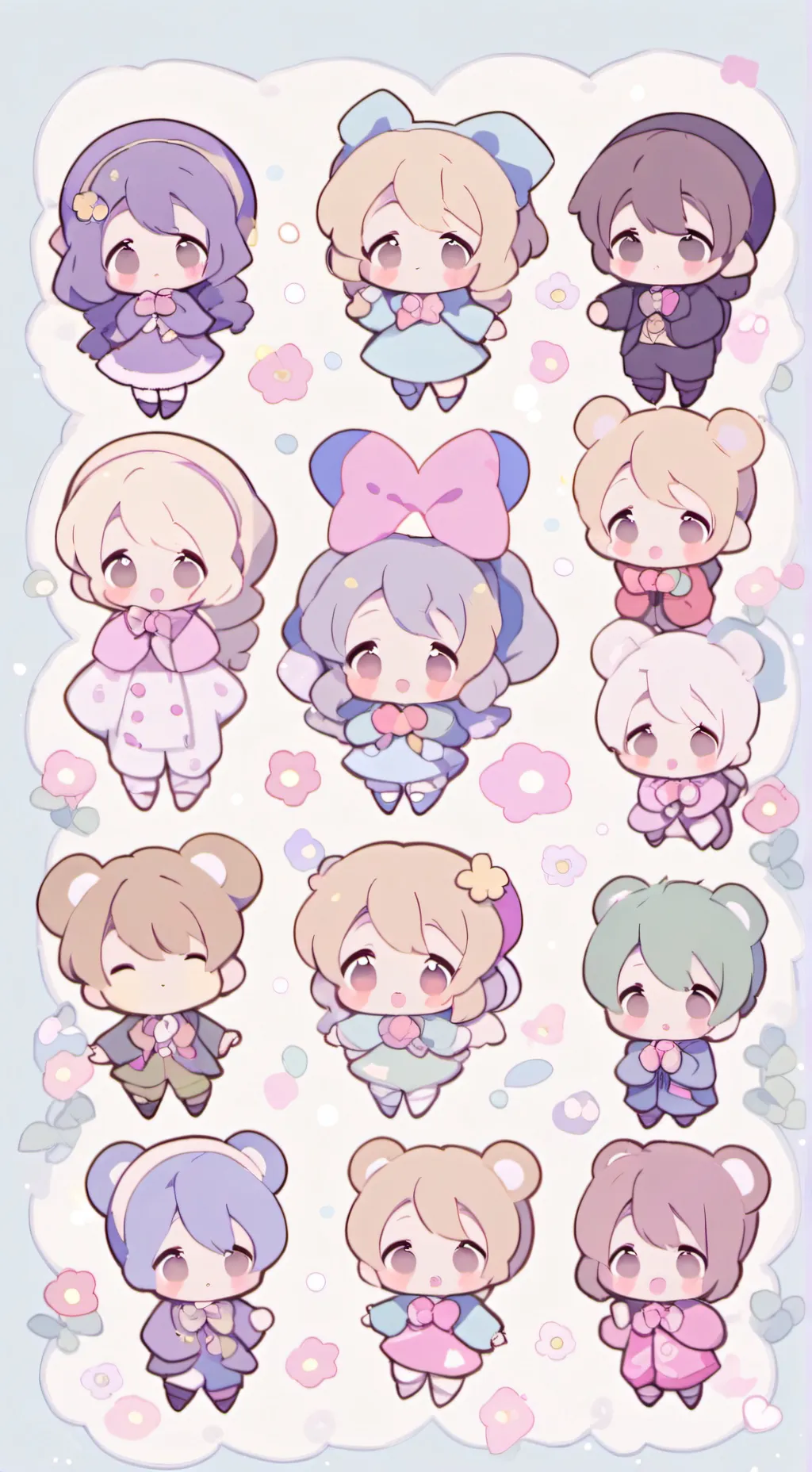ai character: 🍼Les 13 bébés🍼 background