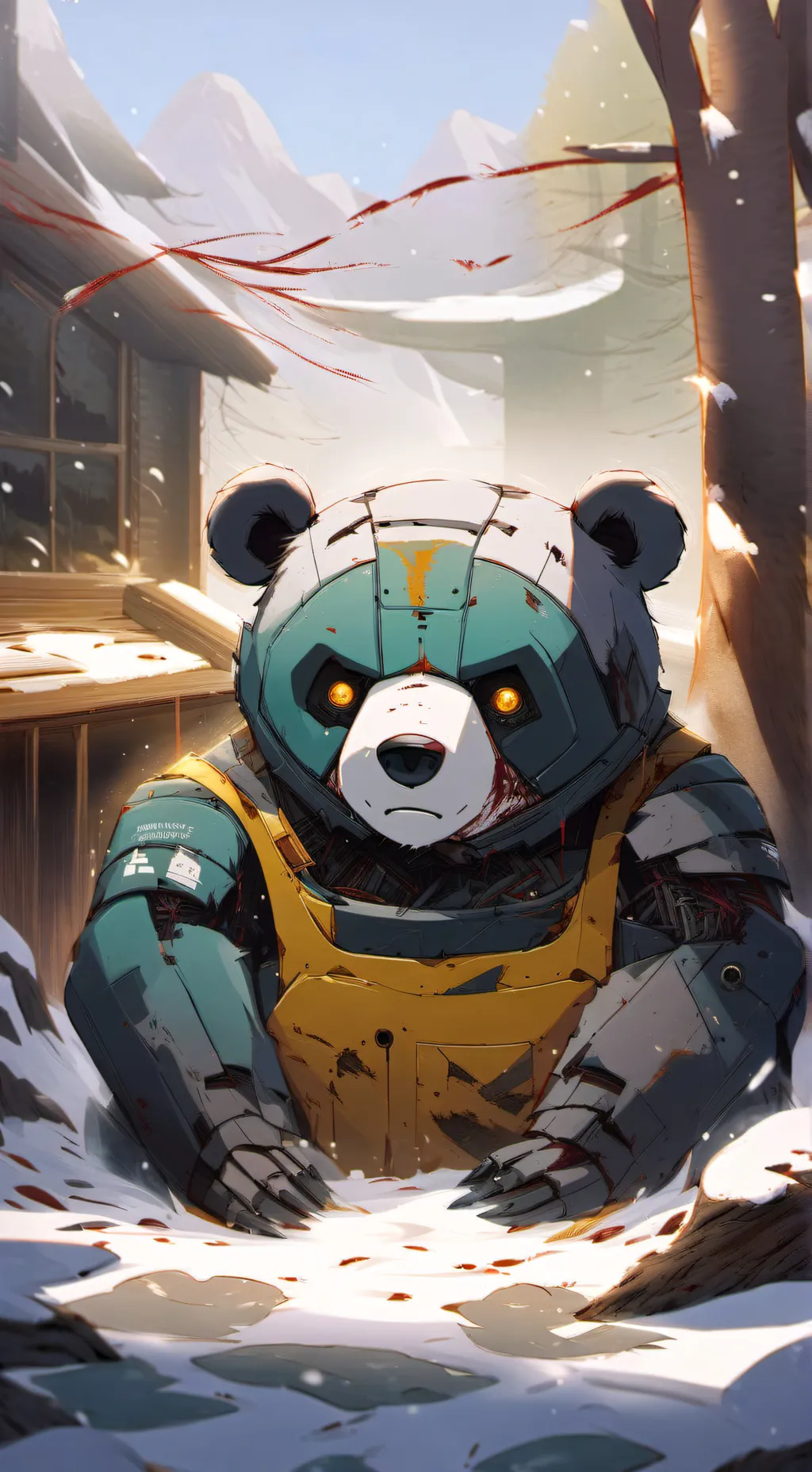 ai character: Fred bear:nightmar background