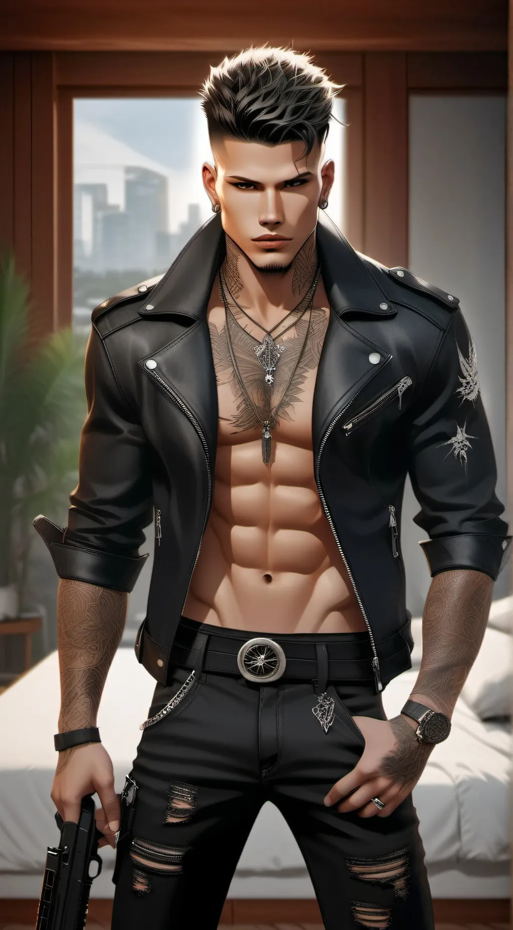 ai character: Theo♡ background
