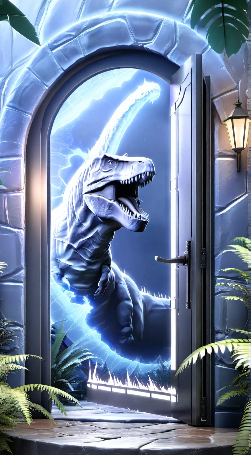 ai character: ∆(jurrasic park)∆ background