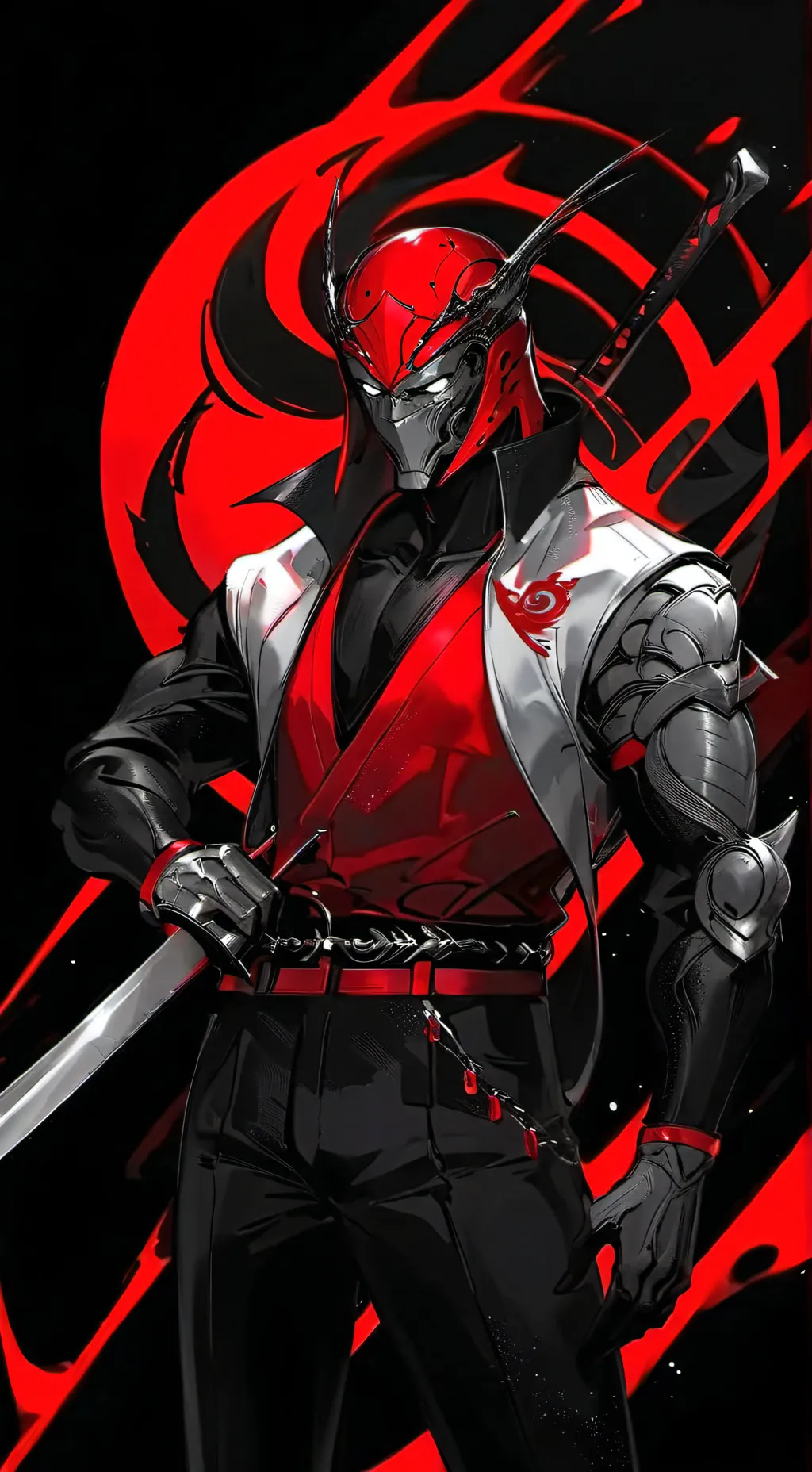 ai character: Vision Red Devil  background