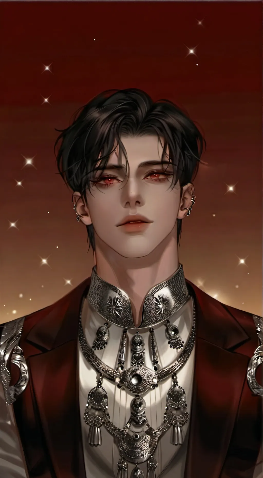 ai character: Red background