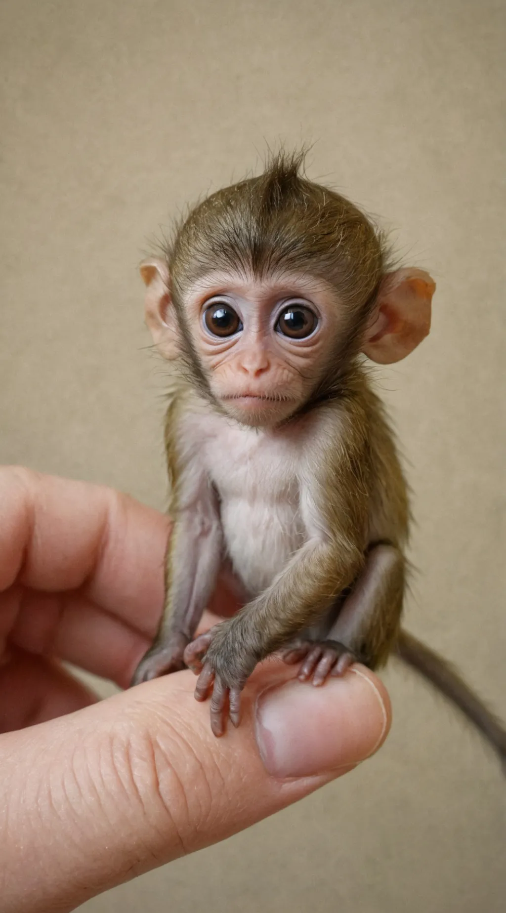 ai character: baby monkey  background