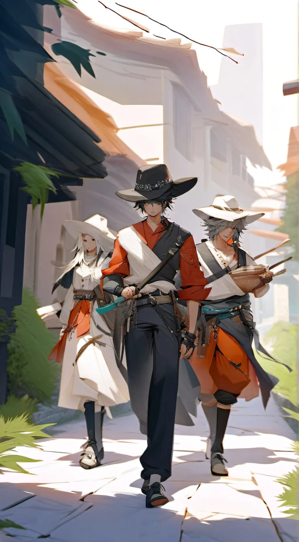 ai character: tres chicos hot 🔥 background