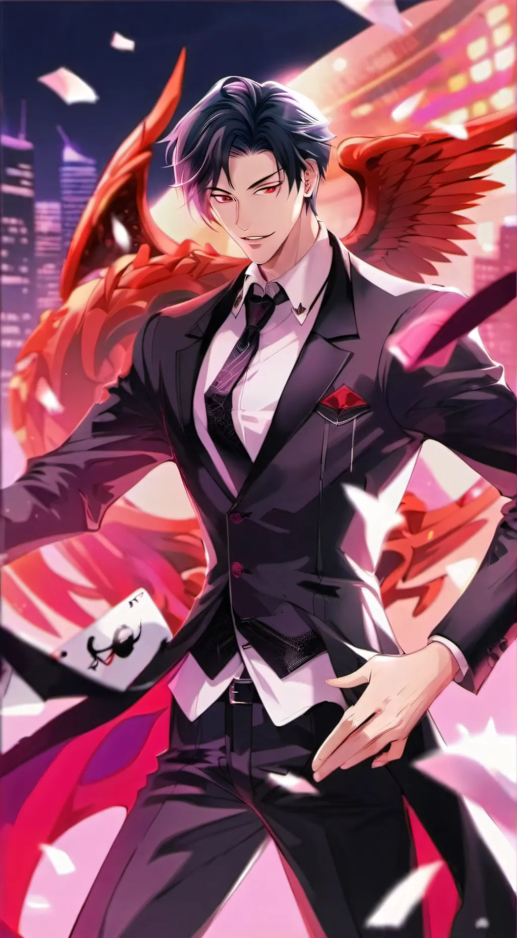 ai character: lucifer  background